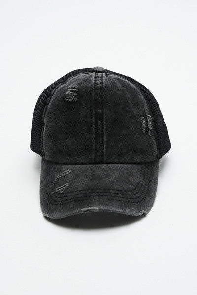PREMIUM DISTRESS MESH BACK BASEBALL CAP - Image 13