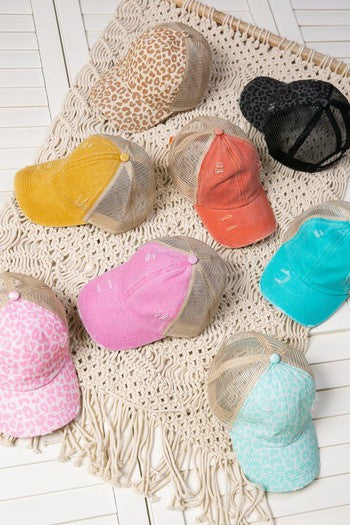 PREMIUM DISTRESS MESH BACK BASEBALL CAP