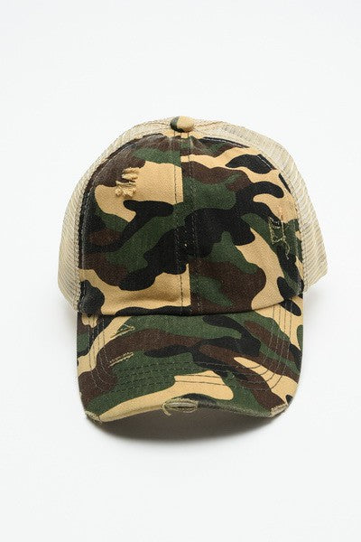 PREMIUM DISTRESS MESH BACK BASEBALL CAP - Image 14