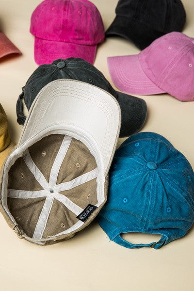 VINTAGE WASHED BASEBALL CAP - Image 4