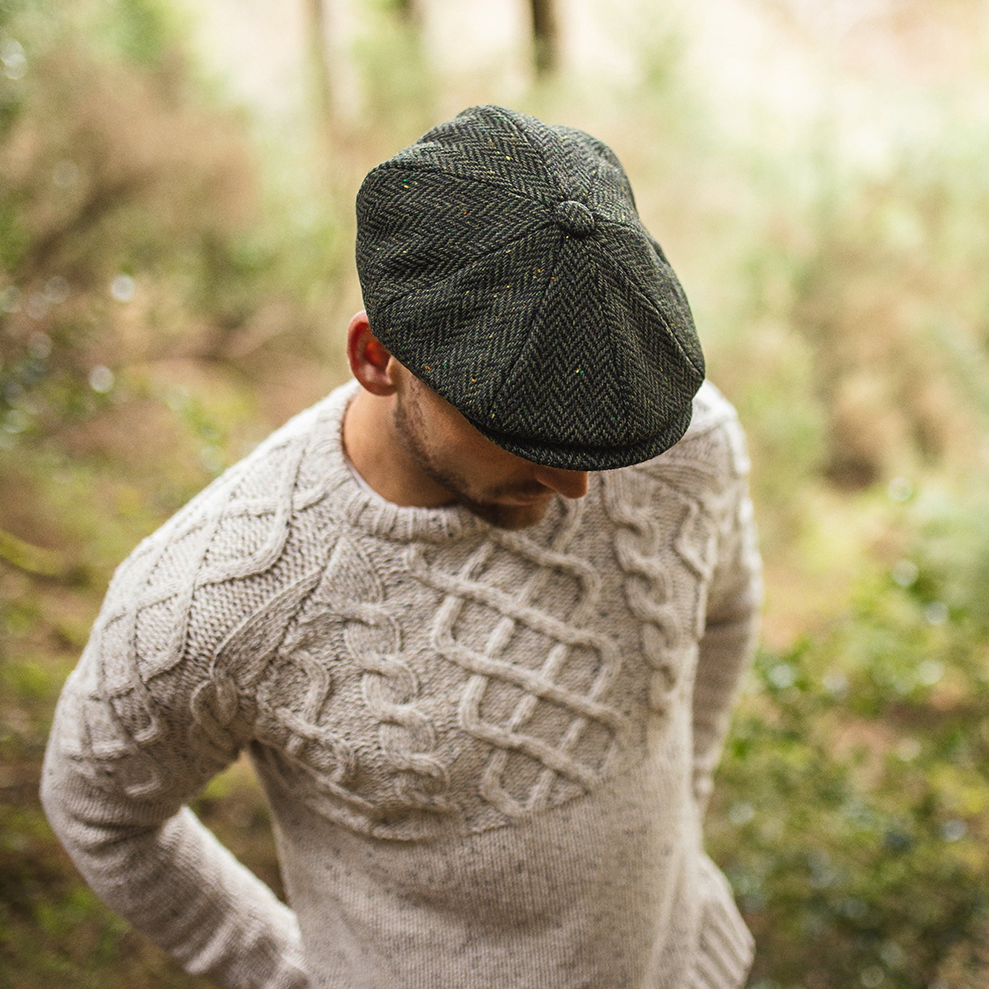 Forest Wool Blend Newsboy Cap - Image 5