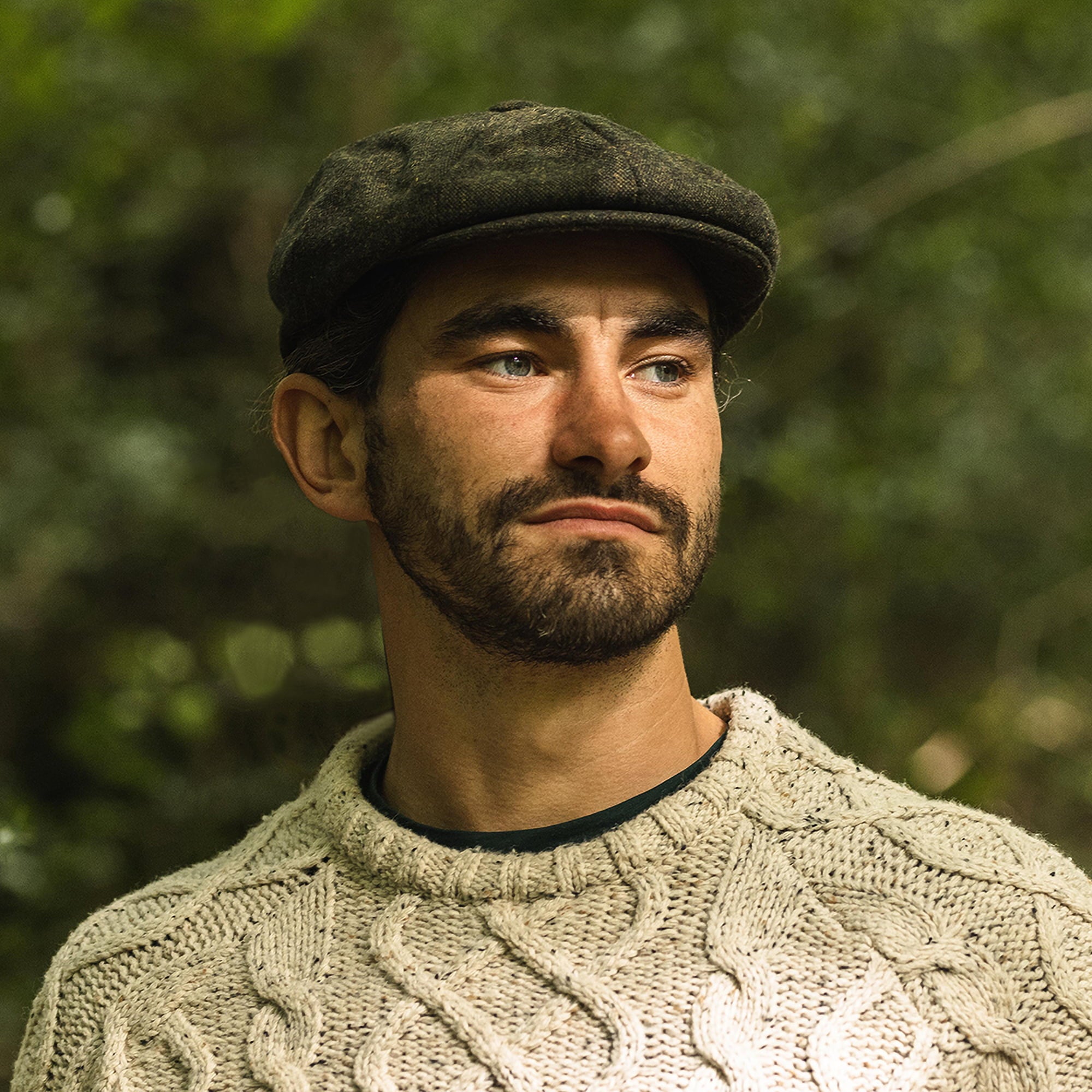 Forest Wool Blend Newsboy Cap - Image 4