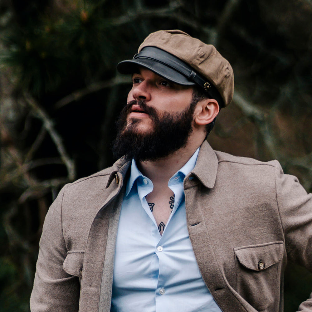 British Tan Waxed Cotton Motorcycle Cap - Image 9