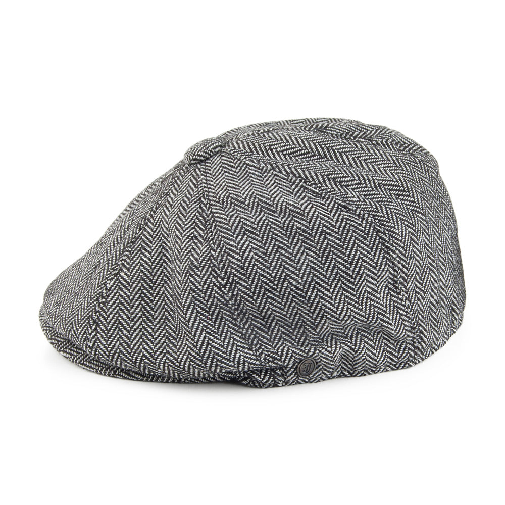 Grey Herringbone Newsboy Cap - Image 3