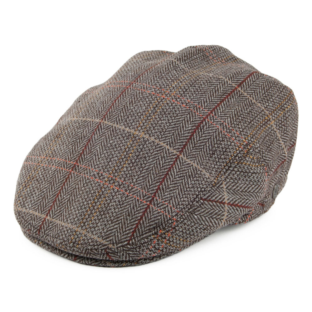 Brown-Grey Tweed Flat Cap