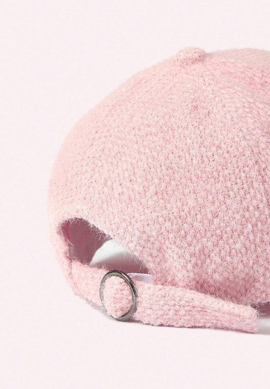 EMBROIDERY BOW FUZZY BASEBALL HAT CAP - Image 5