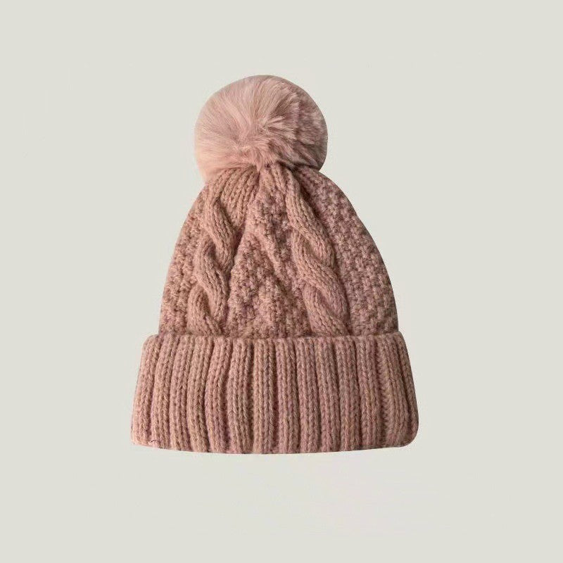 CLASSIC CABLE KNOT POM POM BEANIES HAT - Image 4