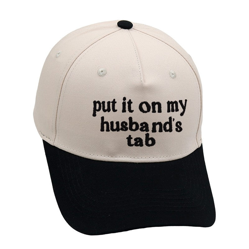 TWO TONE EMBROIDERY WORD BASEBALL HAT CAP - Image 2