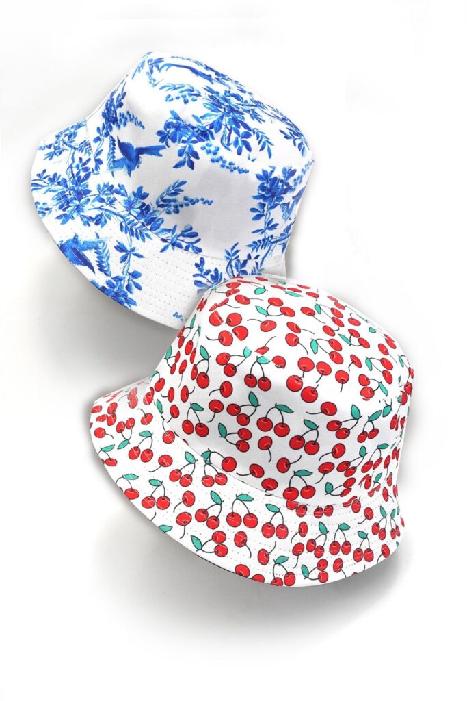 SUMMER FLORAL CHERRY BUCKET HAT