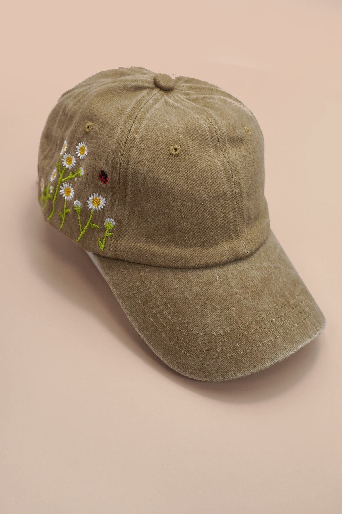 EMBROIDERY FLORAL BASEBALL CAP HAT - Image 4