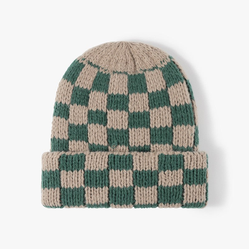 CHECKER SOFT PLUSH BEANIE HAT - Image 3