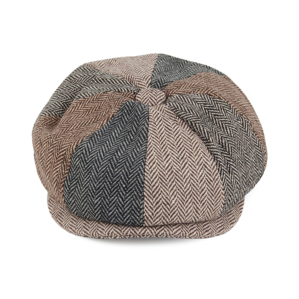 Multi-Coloured Baby Herringbone Patch Newsboy Cap - Image 2