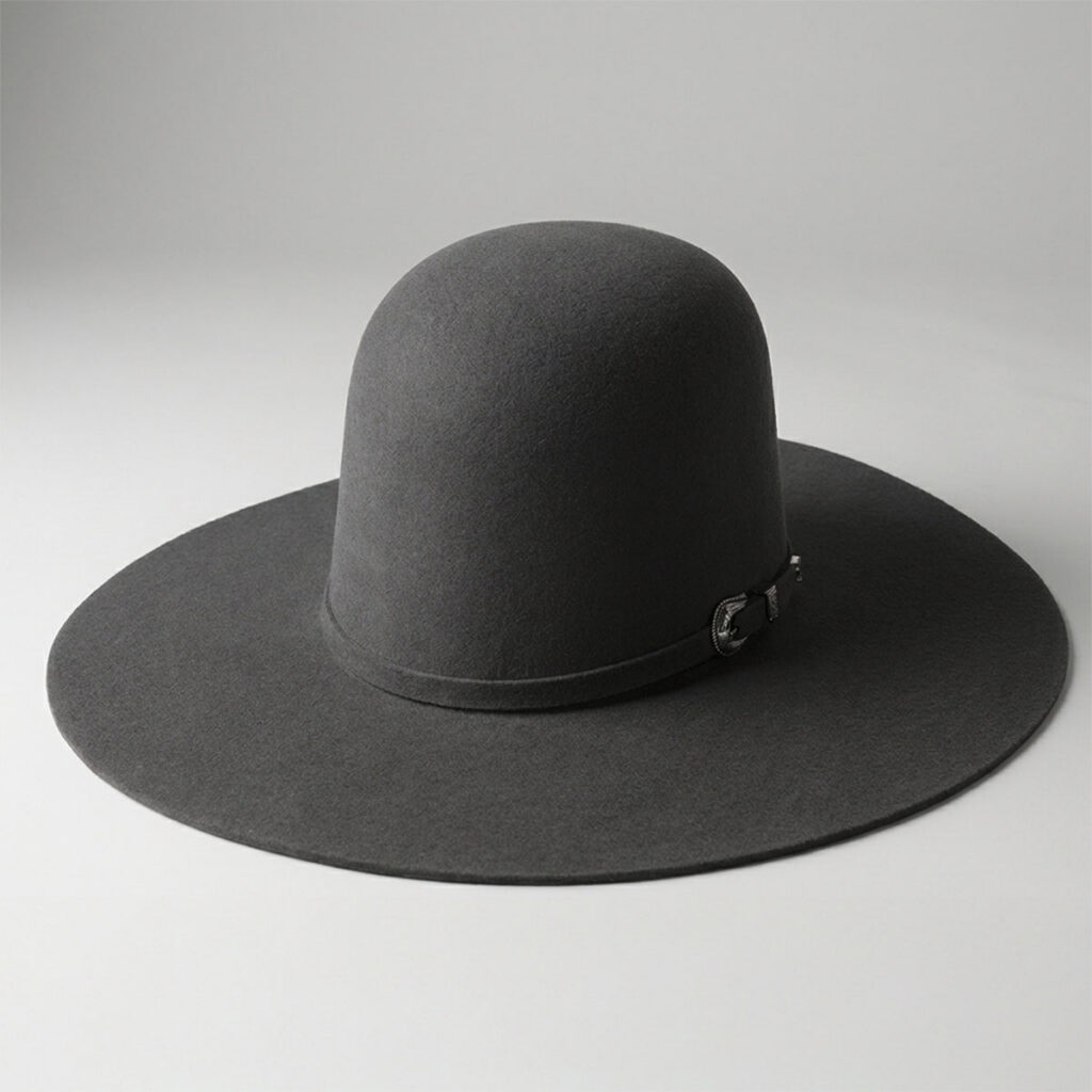 Cuernos Chuecos 6X Charcoal Grey Open Crown Cowboy Felt Hat