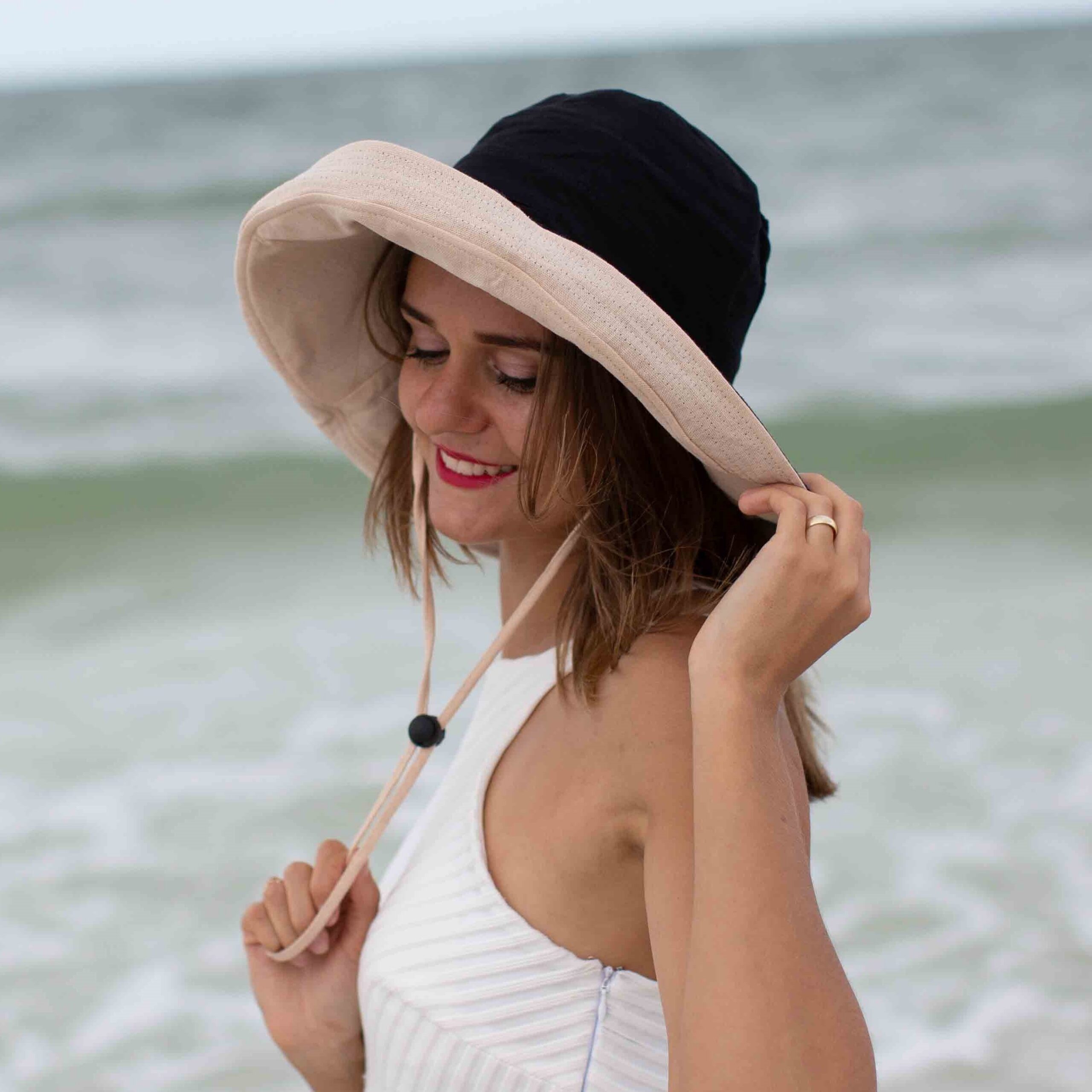 Sun Hat Womens Wide Brim Bucket Hat, Large Cotton Floppy Panama Sunhats Packable Summer Elegant Vacation Honeymoon Hat, Best Gift - Image 8