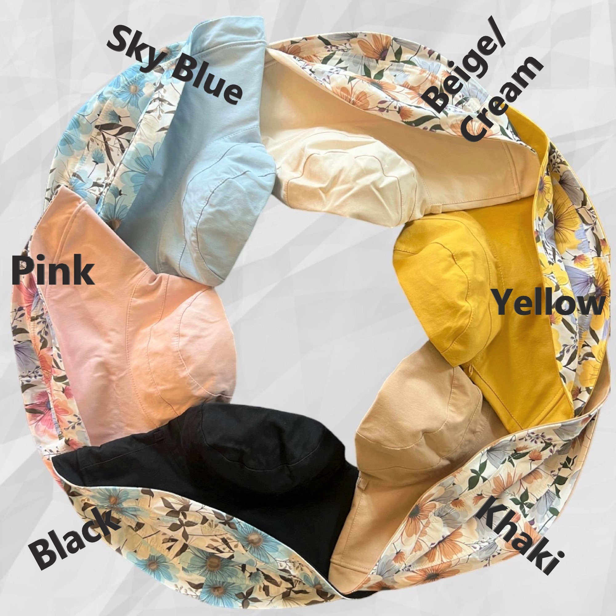 Reversible Daisy Wide Brim Sun Hat for Women- 100 % Cotton Summer Gardening Accessory & Unique Gift for Her - Image 12