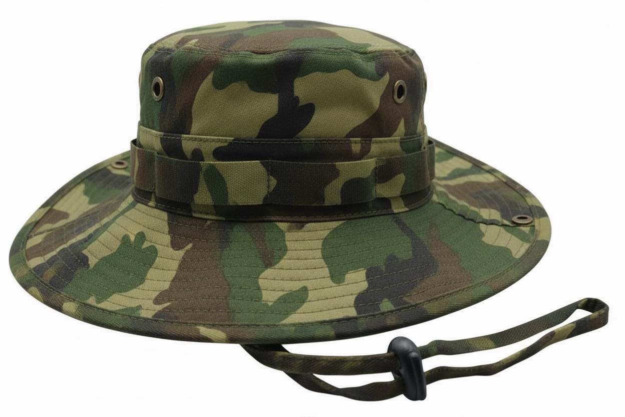 Cotton Boonie Hat- Adjustable UPF 50+ Outdoor Sun Protection- Embroidery Ready - Image 6