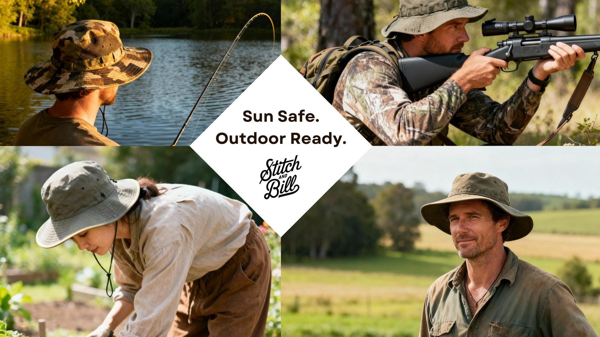 Cotton Boonie Hat- Adjustable UPF 50+ Outdoor Sun Protection- Embroidery Ready - Image 14