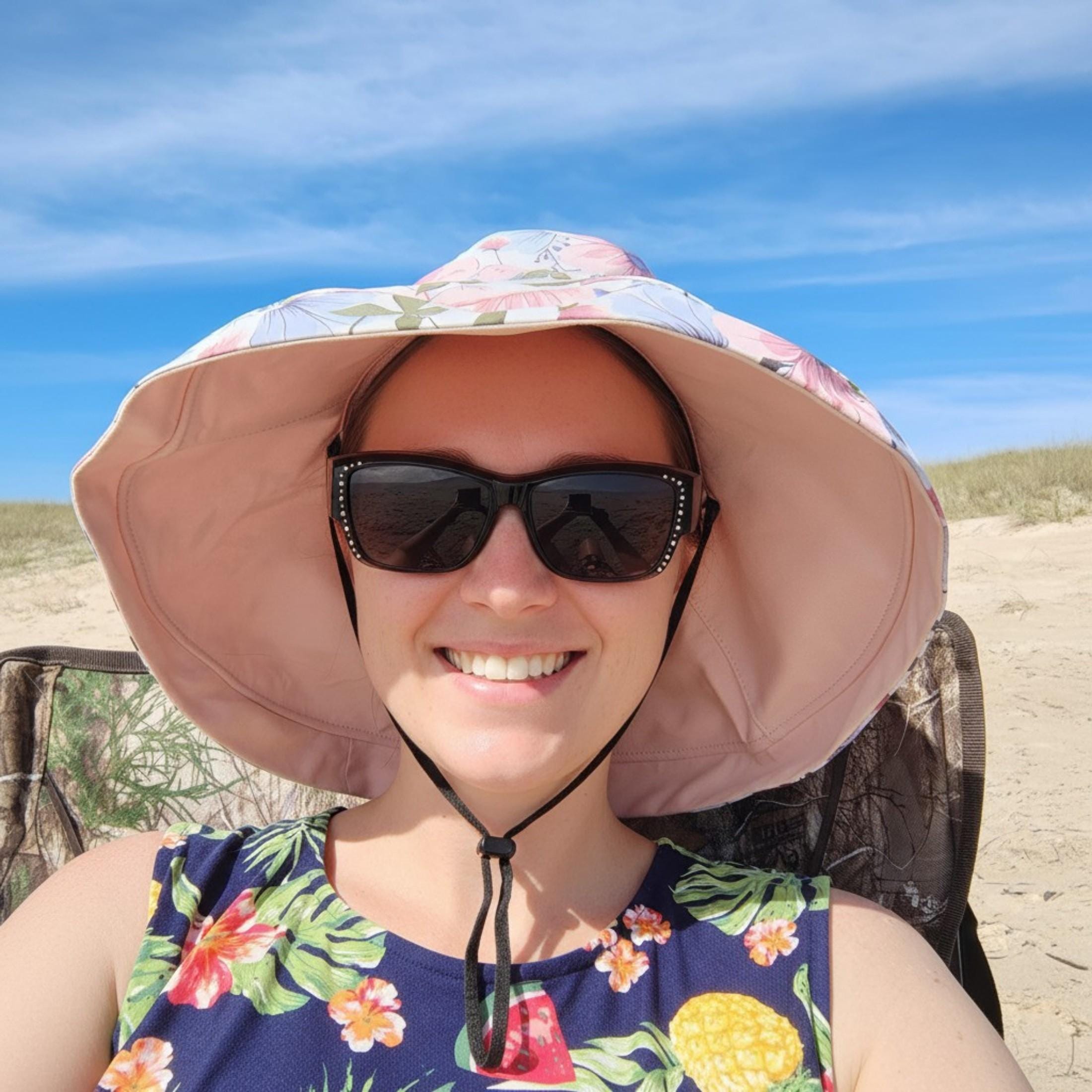 Reversible Daisy Wide Brim Sun Hat for Women- 100 % Cotton Summer Gardening Accessory & Unique Gift for Her - Image 10