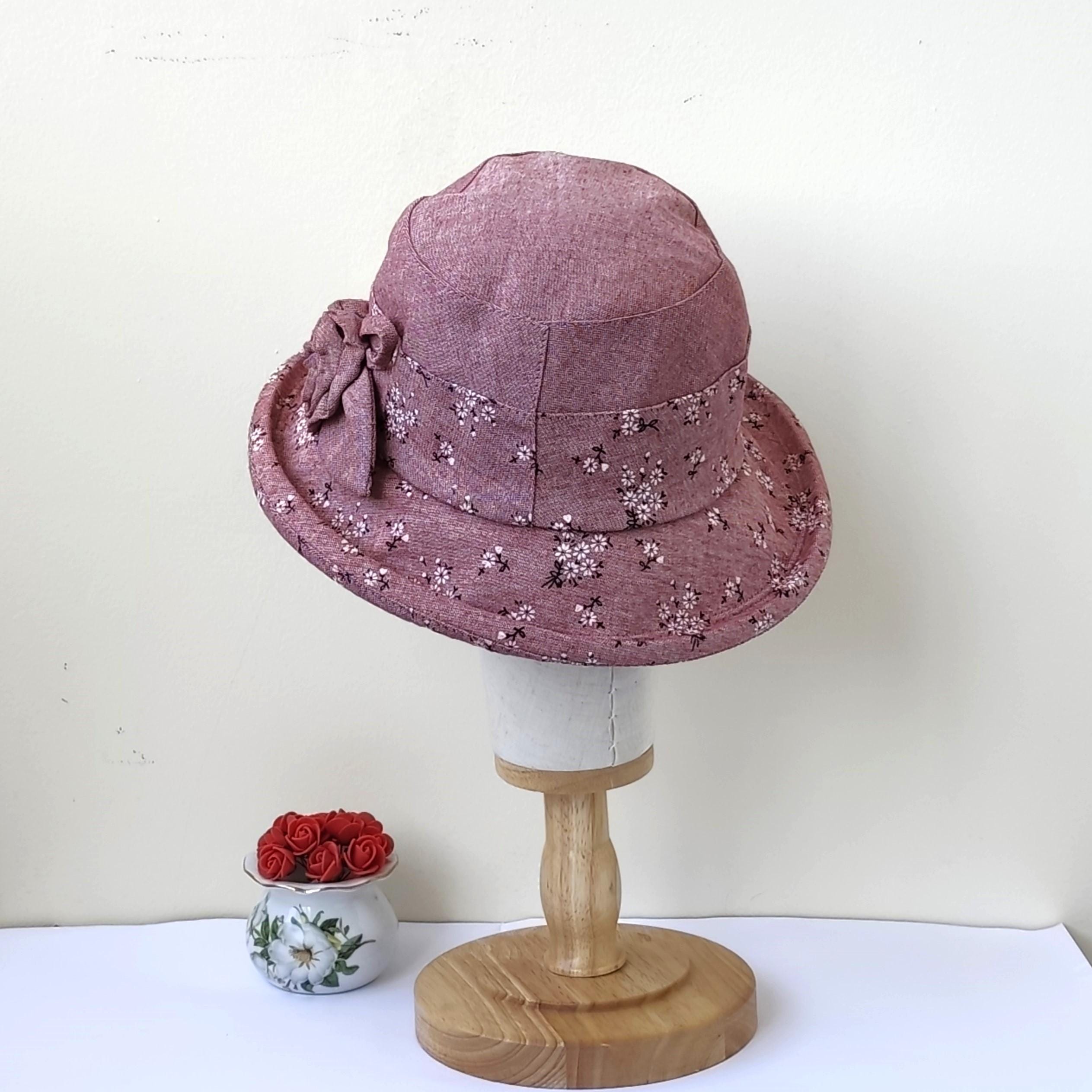 Womens Spring Summer Adjustable Bucket Cloche Flower Hat Foldable Breathable Gift for Her - Image 10