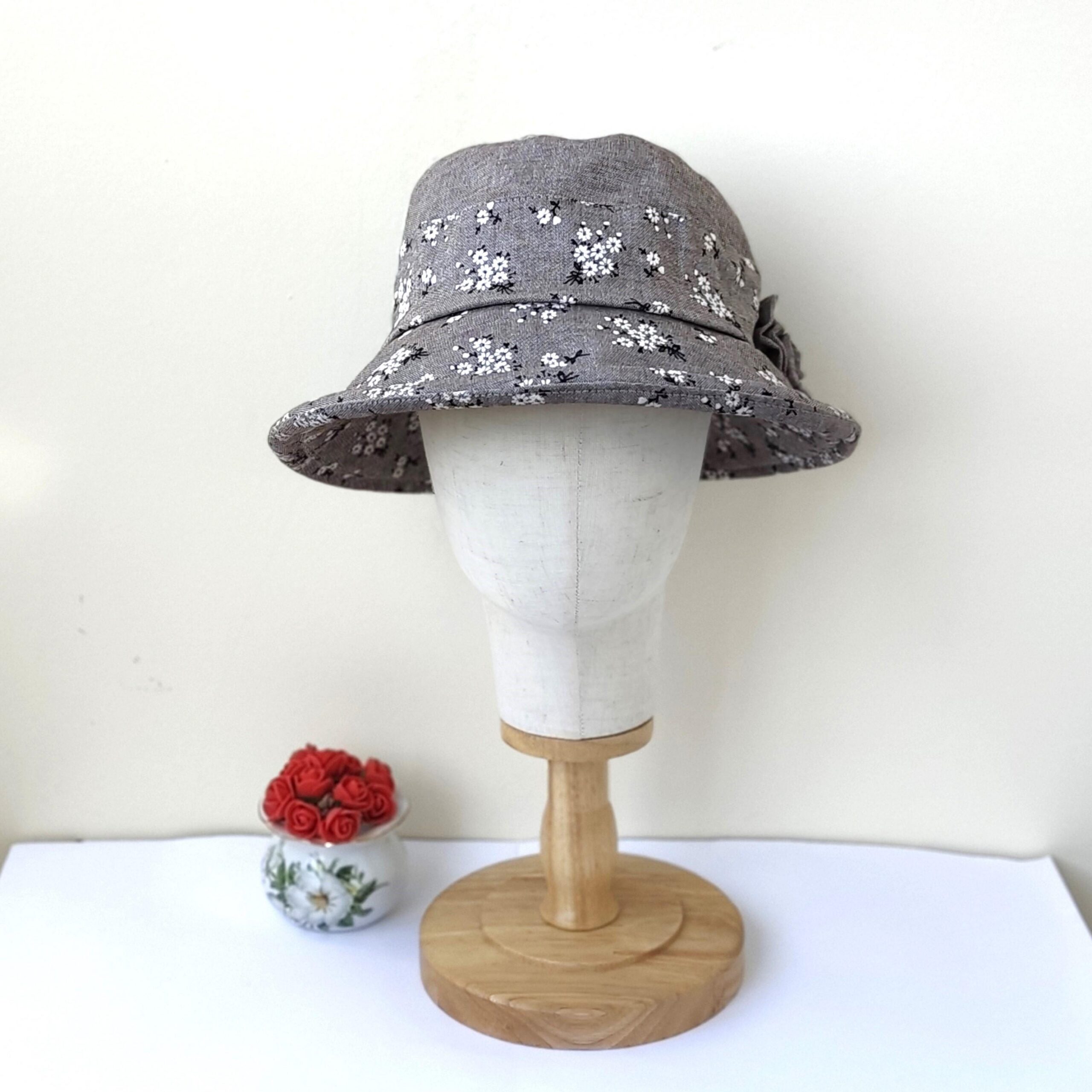 Womens Spring Summer Adjustable Bucket Cloche Flower Hat Foldable Breathable Gift for Her - Image 4