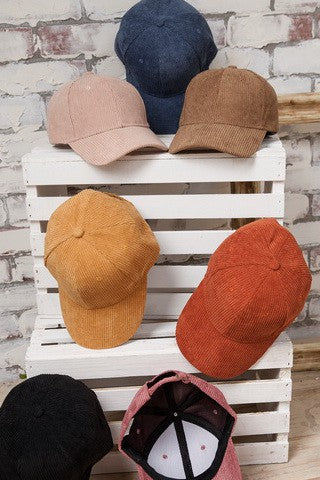 PLAIN CORDUROY BASEBALL CAP - Image 3
