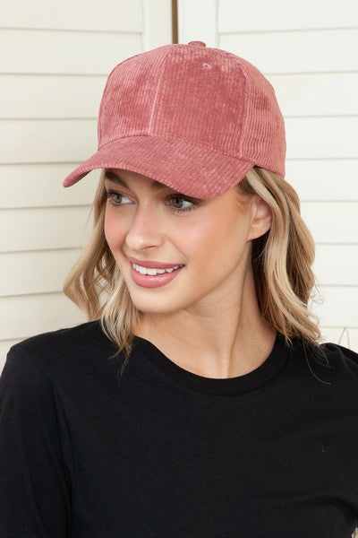 PLAIN CORDUROY BASEBALL CAP - Image 8