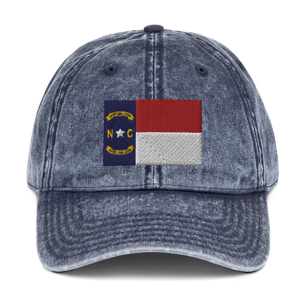 North Carolina Flag Vintage Cotton Twill Cap