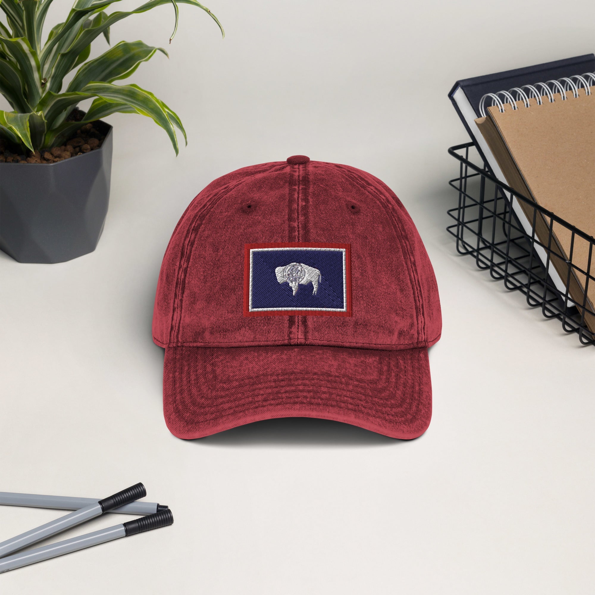 Wyoming Flag Vintage Cotton Twill Cap